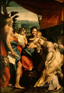  Antonio Obras - Virgen Con San Jerónimo El Día Manierismo Renacentista Antonio da Correggio